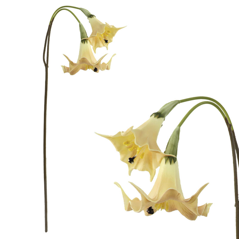 ΔΙΑΚΟΣΜΗΤΙΚΟ ΚΛΑΔΙ ΛΙΛΙΟΥΜ ΜΕ 2 ΑΝΘΗ REAL TOUCH ΜΠΕΖ - 20x14x98cm 12/72ΚΙΒ