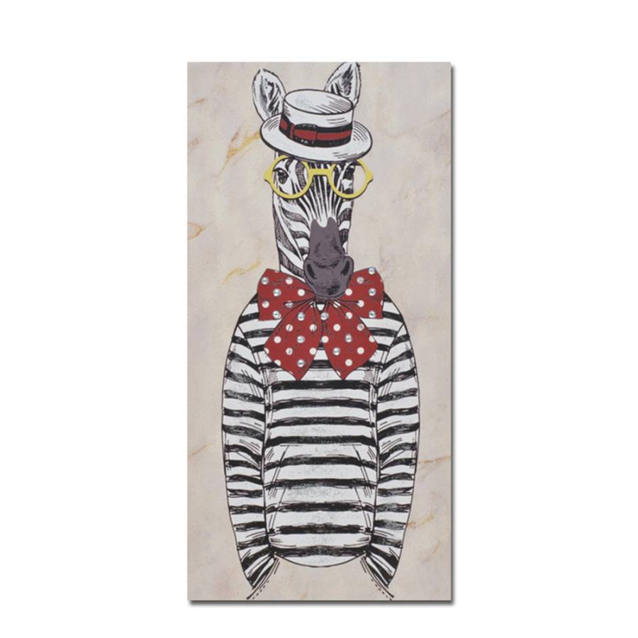 MR.ZEBRA ΠΙΝΑΚΑΣ ΔΙΑΚΟΣΜΗΣΗΣ 30x60x2cm ΚΑΜΒΑΣ ΠΟΛΥΧΡΩΜΟ ΞΥΛΟ