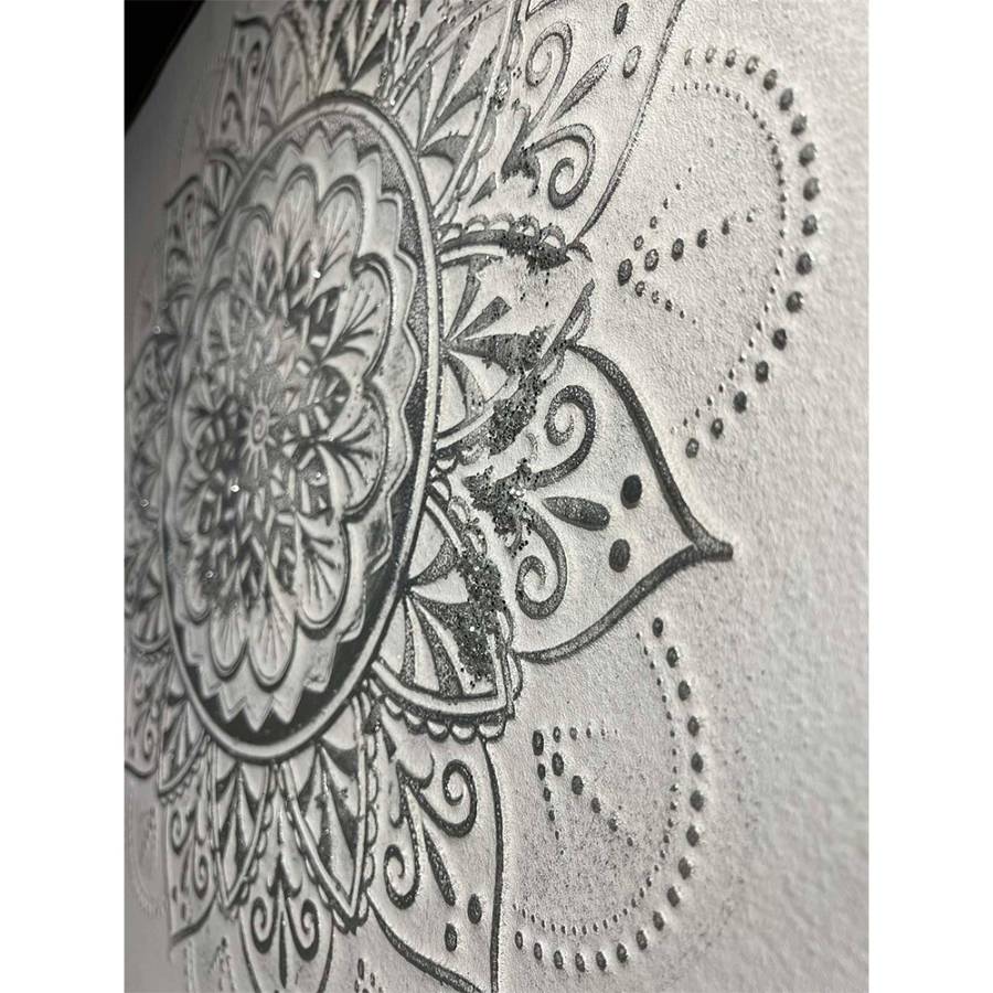 ROZETA ΠΙΝΑΚΑΣ ΔΙΑΚΟΣΜΗΣΗΣ 62x62x5cm ΚΑΜΒΑΣ ΛΕΥΚΟ ΧΡΥΣΟ ΞΥΛΟ