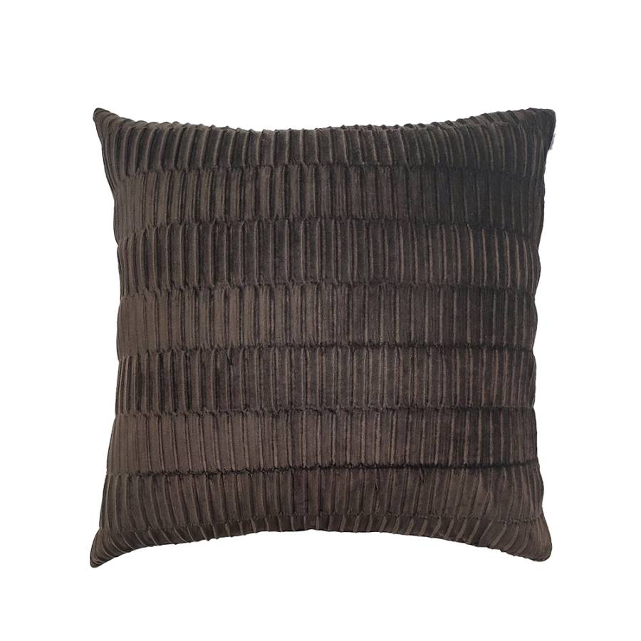 RELIEF ΔΙΑΚΟΣΜΗΤΙΚΟ ΜΑΞΙΛΑΡΙ 45x45cm ΥΦΑΣΜΑ ΚΑΦΕ POLYESTER