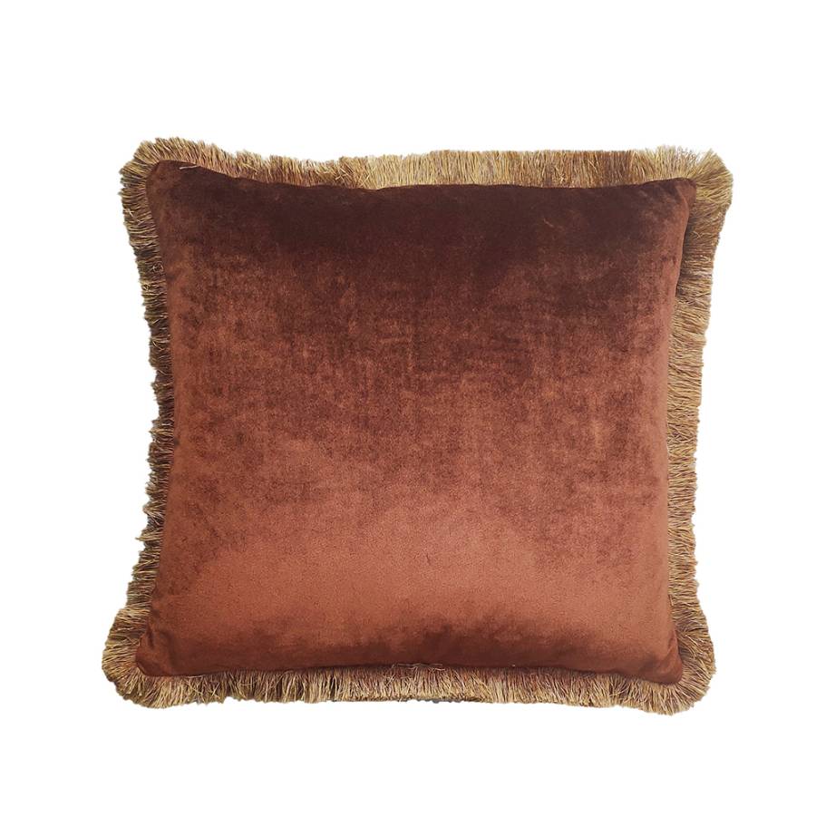 TRES ΔΙΑΚΟΣΜΗΤΙΚΟ ΜΑΞΙΛΑΡΙ 45x45cm ΥΦΑΣΜΑ TERRACOTTA POLYESTER