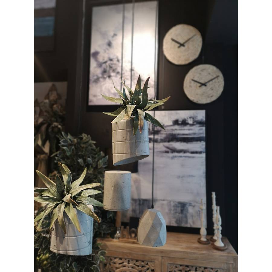 ALBA ΦΩΤΙΣΤΙΚΟ ΟΡΟΦΗΣ 15x15x16cm ΤΣΙΜΕΝΤΟ ΓΚΡΙ