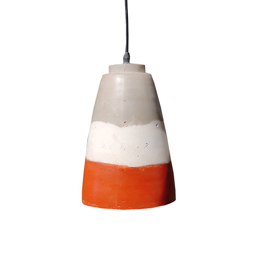 LETT ΦΩΤΙΣΤΙΚΟ ΟΡΟΦΗΣ 20x20x28cm ΤΣΙΜΕΝΤΟ TERRACOTTA ΛΕΥΚΟ ΓΚΡΙ