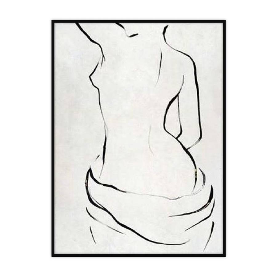 FIGURA ΠΙΝΑΚΑΣ ΔΙΑΚΟΣΜΗΣΗΣ 60x90x5cm ΚΑΜΒΑΣ ΛΕΥΚΟ ΜΑΥΡΟ ΞΥΛΟ