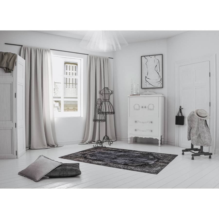 FIGURA ΠΙΝΑΚΑΣ ΔΙΑΚΟΣΜΗΣΗΣ 60x90x5cm ΚΑΜΒΑΣ ΛΕΥΚΟ ΜΑΥΡΟ ΞΥΛΟ