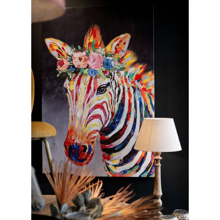 ZEBRA ΠΙΝΑΚΑΣ ΔΙΑΚΟΣΜΗΣΗΣ 80x120x4cm ΚΑΜΒΑΣ ΠΟΛΥΧΡΩΜΟ