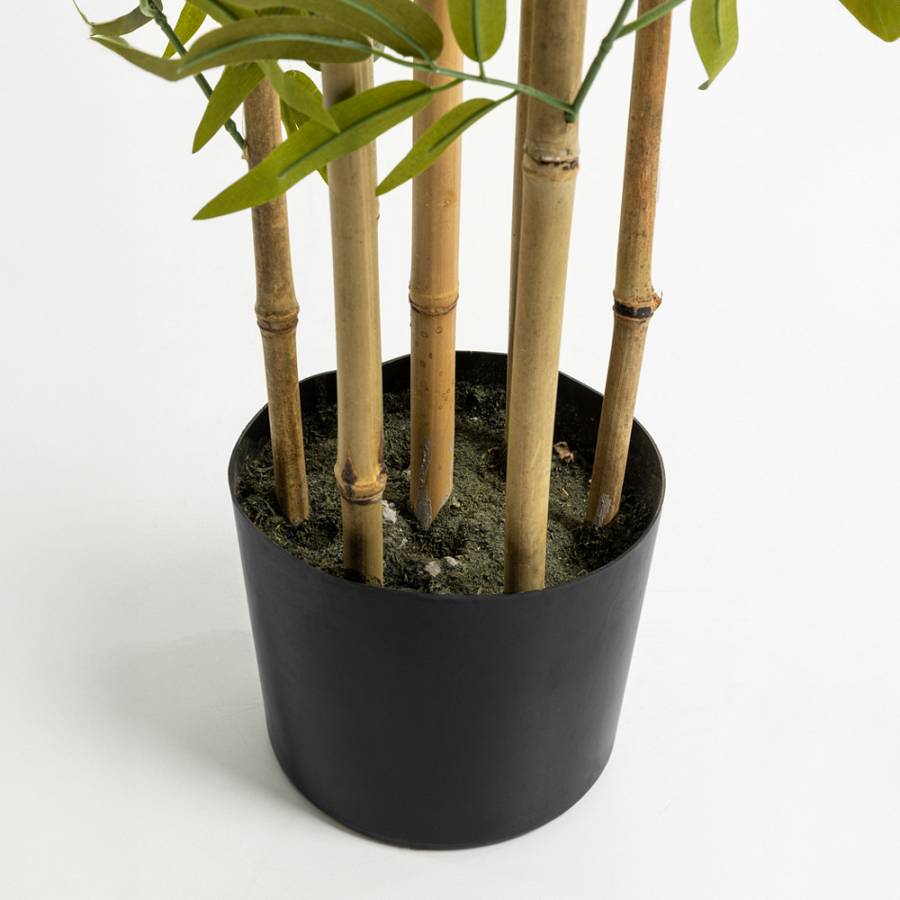 BAMBOO ΔΕΝΤΡΟ ΤΕΧΝΗΤΟ ΣΕ ΓΛΑΣΤΡΑ 190cm POLYESTER ΠΡΑΣΙΝΟ PVC