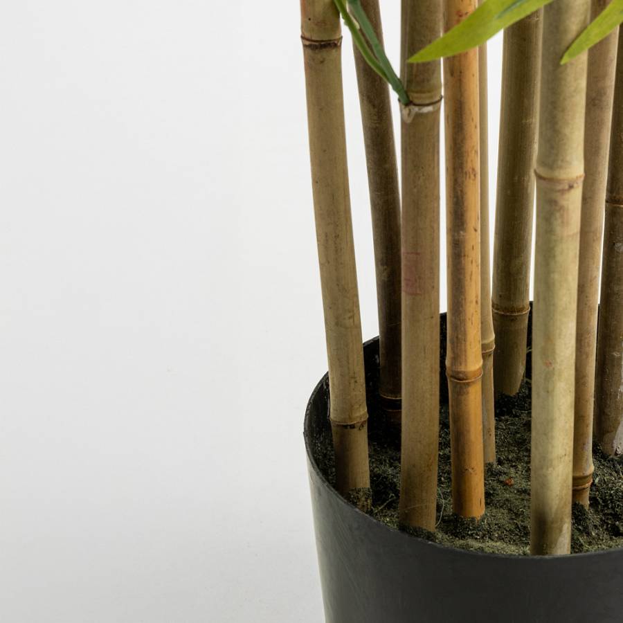 BAMBOO ΔΕΝΤΡΟ ΤΕΧΝΗΤΟ ΣΕ ΓΛΑΣΤΡΑ 210cm POLYESTER ΠΡΑΣΙΝΟ PVC