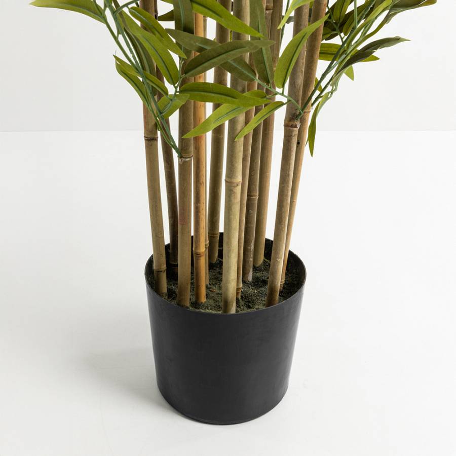 BAMBOO ΔΕΝΤΡΟ ΤΕΧΝΗΤΟ ΣΕ ΓΛΑΣΤΡΑ 210cm POLYESTER ΠΡΑΣΙΝΟ PVC