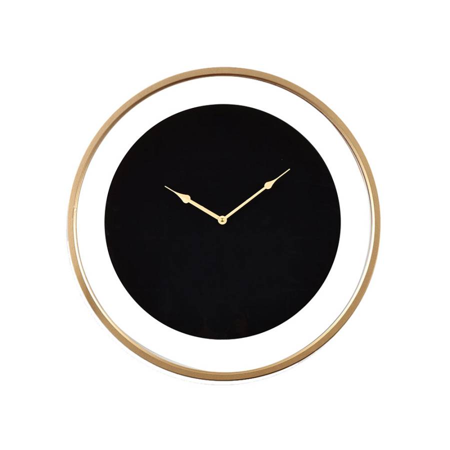 EREBUS ΡΟΛΟΪ ΤΟΙΧΟΥ 60x60x5cm ΜΕΤΑΛΛΟ ΜΑΥΡΟ ΧΡΥΣΟ ΓΥΑΛΙ