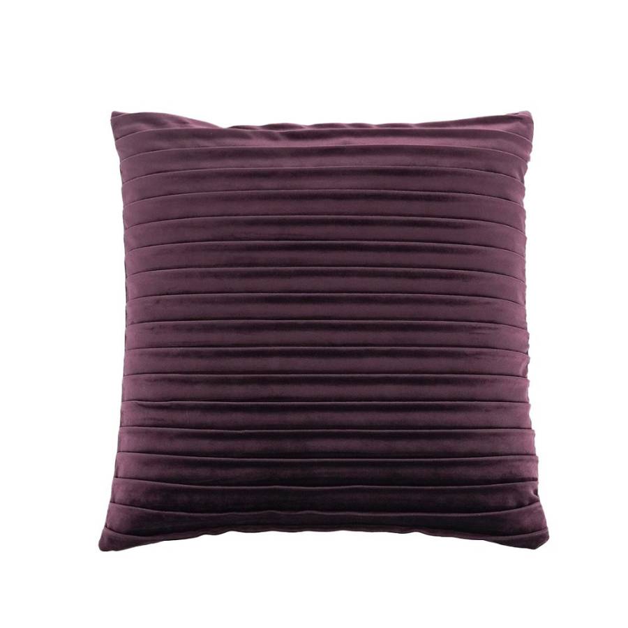 PLISSE ΔΙΑΚΟΣΜΗΤΙΚΟ ΜΑΞΙΛΑΡΙ 45x45cm ΒΕΛΟΥΔΟ ΜΩΒ