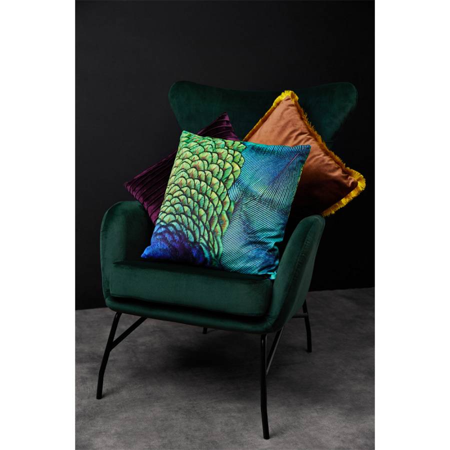 PLISSE ΔΙΑΚΟΣΜΗΤΙΚΟ ΜΑΞΙΛΑΡΙ 45x45cm ΒΕΛΟΥΔΟ ΜΩΒ