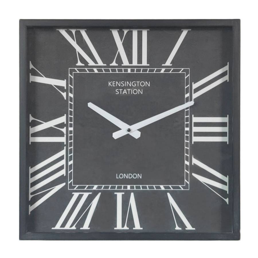 SQUARE ΡΟΛΟΪ ΤΟΙΧΟΥ 40x40x9cm ΜΕΤΑΛΛΟ ΜΑΥΡΟ ΛΕΥΚΟ ΓΥΑΛΙ