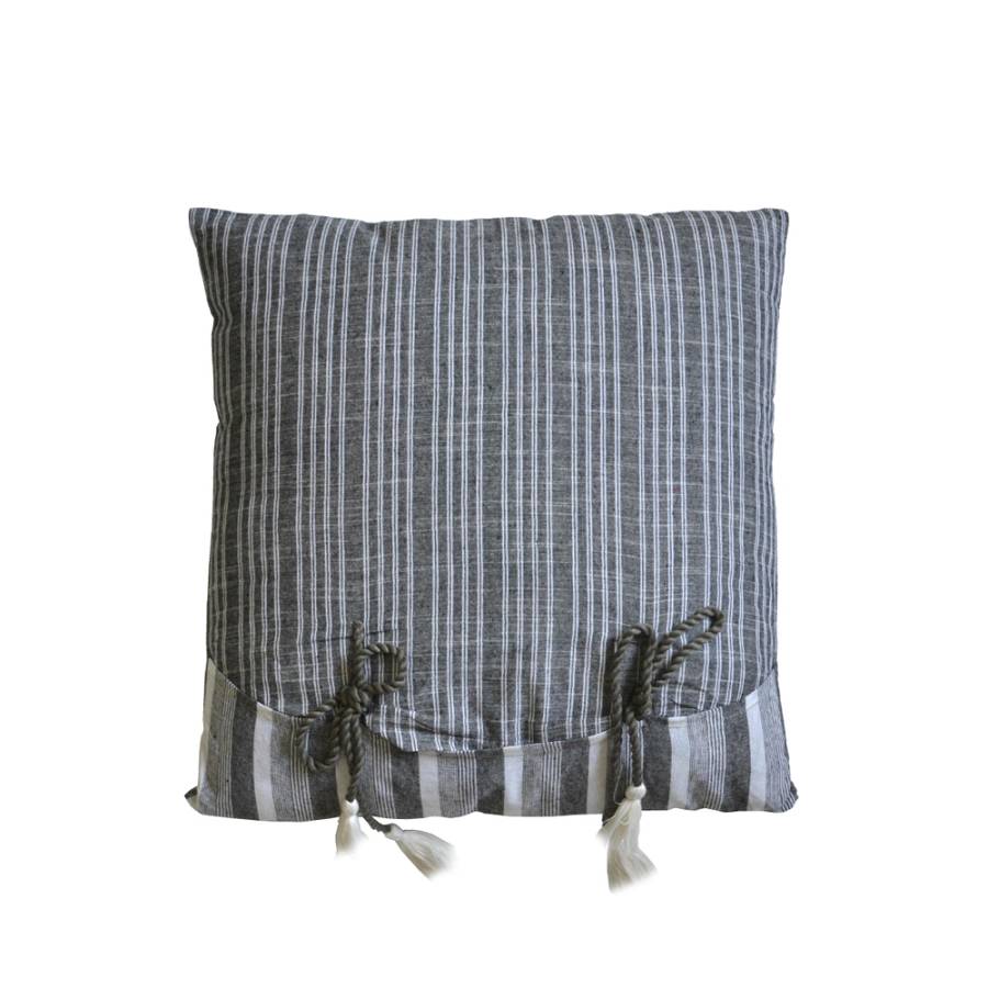 SABLE 6 ΔΙΑΚΟΣΜΗΤΙΚΟ ΜΑΞΙΛΑΡΙ 50x50cm ΒΑΜΒΑΚΙ ΓΚΡΙ