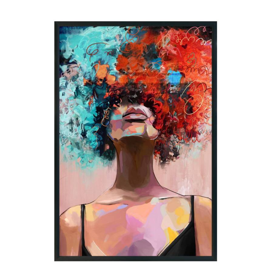 BENNADA ΠΙΝΑΚΑΣ ΔΙΑΚΟΣΜΗΣΗΣ 80x100x5cm ΚΑΜΒΑΣ ΠΟΛΥΧΡΩΜΟ ΞΥΛΟ ΜΑΥΡΟ