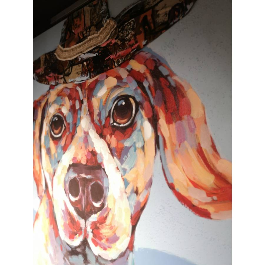 IMBA DOG ΠΙΝΑΚΑΣ ΔΙΑΚΟΣΜΗΣΗΣ 100x100x3cm ΚΑΜΒΑΣ ΠΟΛΥΧΡΩΜΟ ΞΥΛΟ