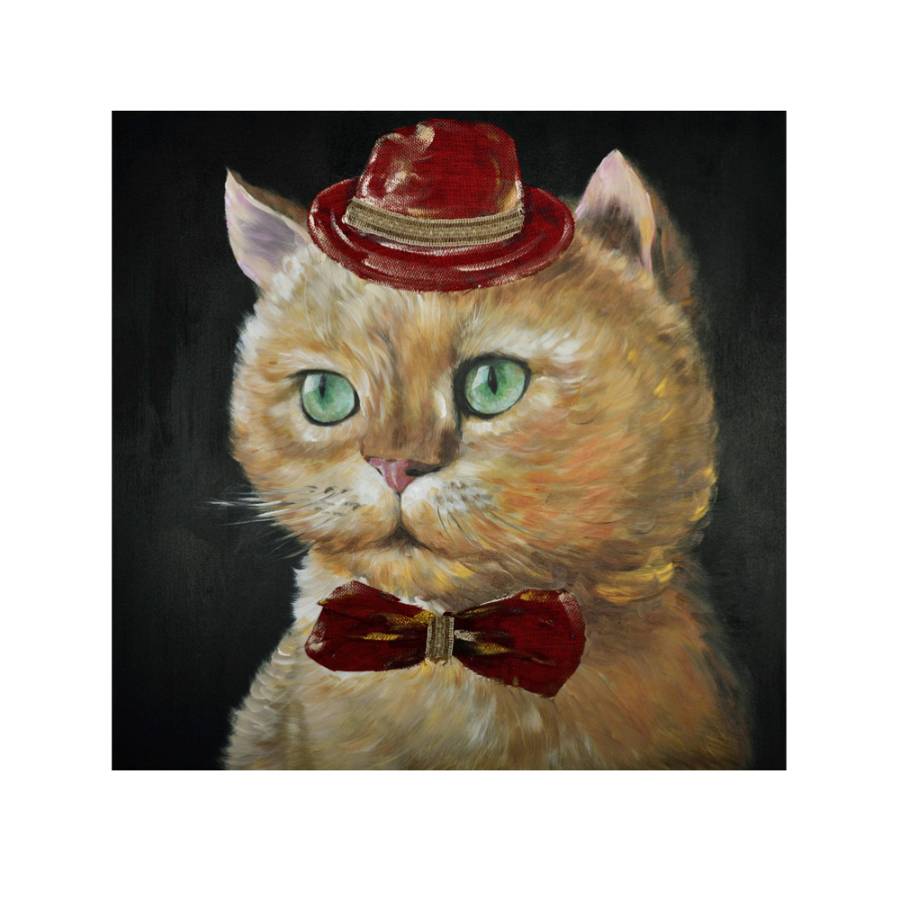 BISAD CAT ΠΙΝΑΚΑΣ ΔΙΑΚΟΣΜΗΣΗΣ 100x100x3cm ΚΑΜΒΑΣ ΠΟΛΥΧΡΩΜΟ ΞΥΛΟ