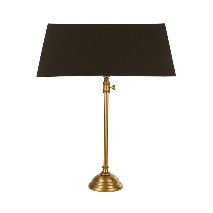 LANG ΦΩΤΙΣΤΙΚΟ ΕΠΙΤΡΑΠΕΖΙΟ 60x20x86cm ΑΛΟΥΜΙΝΙΟ ΧΡΥΣΟ ΑΝΤΙΚΕ ΜΑΥΡΟ ΥΦΑΣΜΑ