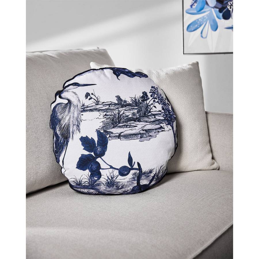 LAKE ΔΙΑΚΟΣΜΗΤΙΚΟ ΜΑΞΙΛΑΡΙ 45x45cm ΒΑΜΒΑΚΙ ΛΕΥΚΟ ΜΠΛΕ