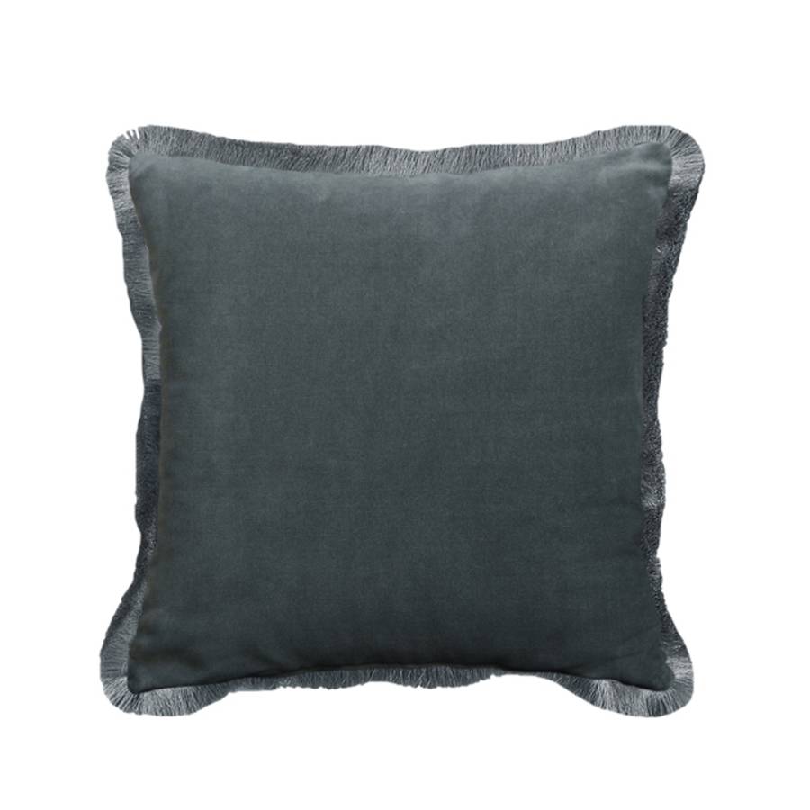 MOANNE ΔΙΑΚΟΣΜΗΤΙΚΟ ΜΑΞΙΛΑΡΙ 45x45cm ΒΕΛΟΥΔΟ ΓΚΡΙ