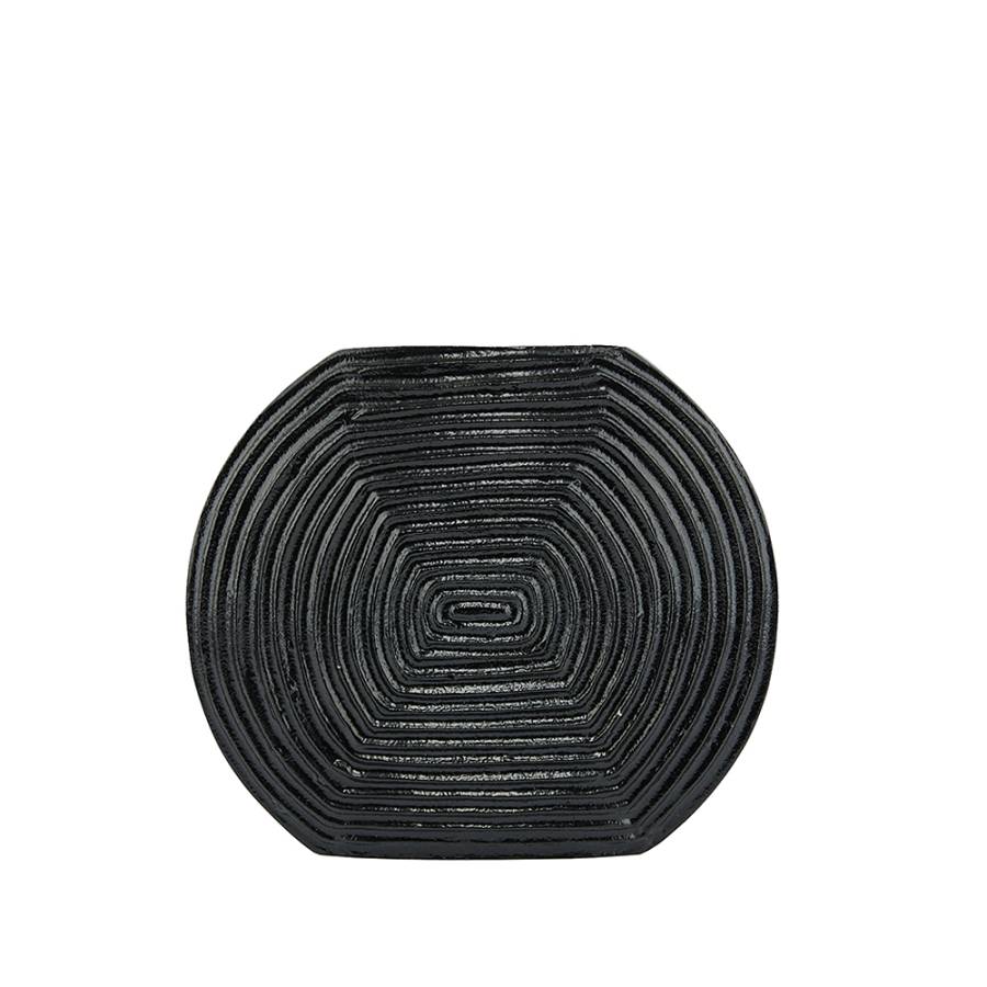 LINEAR ΒΑΖΟ 28x6x24cm ΑΛΟΥΜΙΝΙΟ ΜΑΥΡΟ