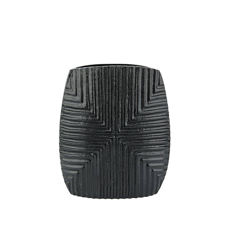 LINEAR ΒΑΖΟ 21x8x24cm ΑΛΟΥΜΙΝΙΟ ΜΑΥΡΟ