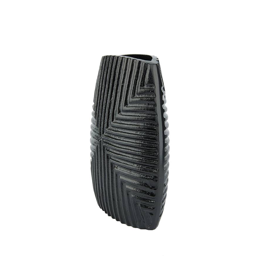 LINEAR ΒΑΖΟ 21x8x24cm ΑΛΟΥΜΙΝΙΟ ΜΑΥΡΟ