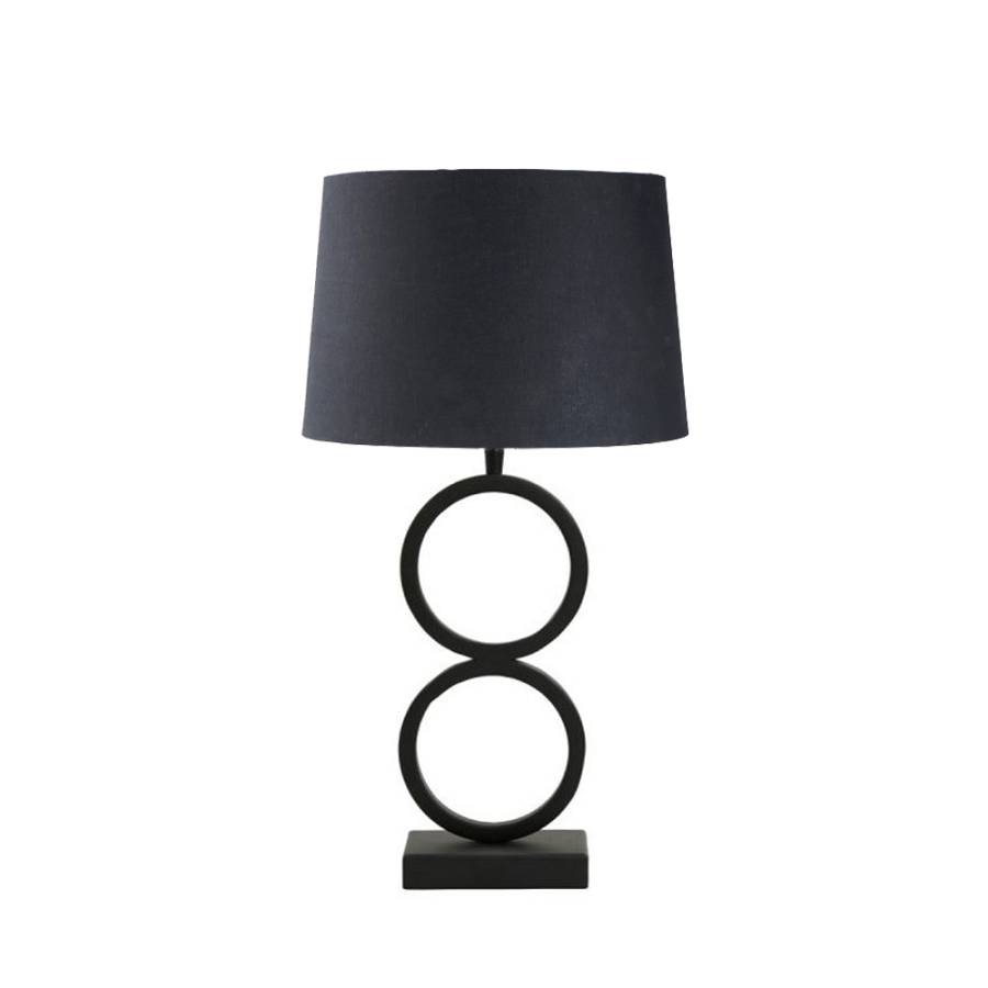 ROND DOUBLE ΦΩΤΙΣΤΙΚΟ ΕΠΙΤΡΑΠΕΖΙΟ 53cm ΣΙΔΕΡΟ ΜΑΥΡΟ ΜΑΥΡΟ