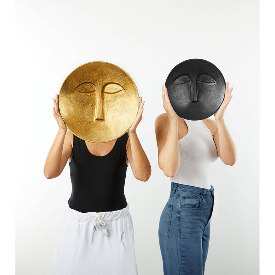 FACE DECO ΤΟΙΧΟΥ 38x38x8cm ΑΛΟΥΜΙΝΙΟ ΧΡΥΣΟ ROUGH