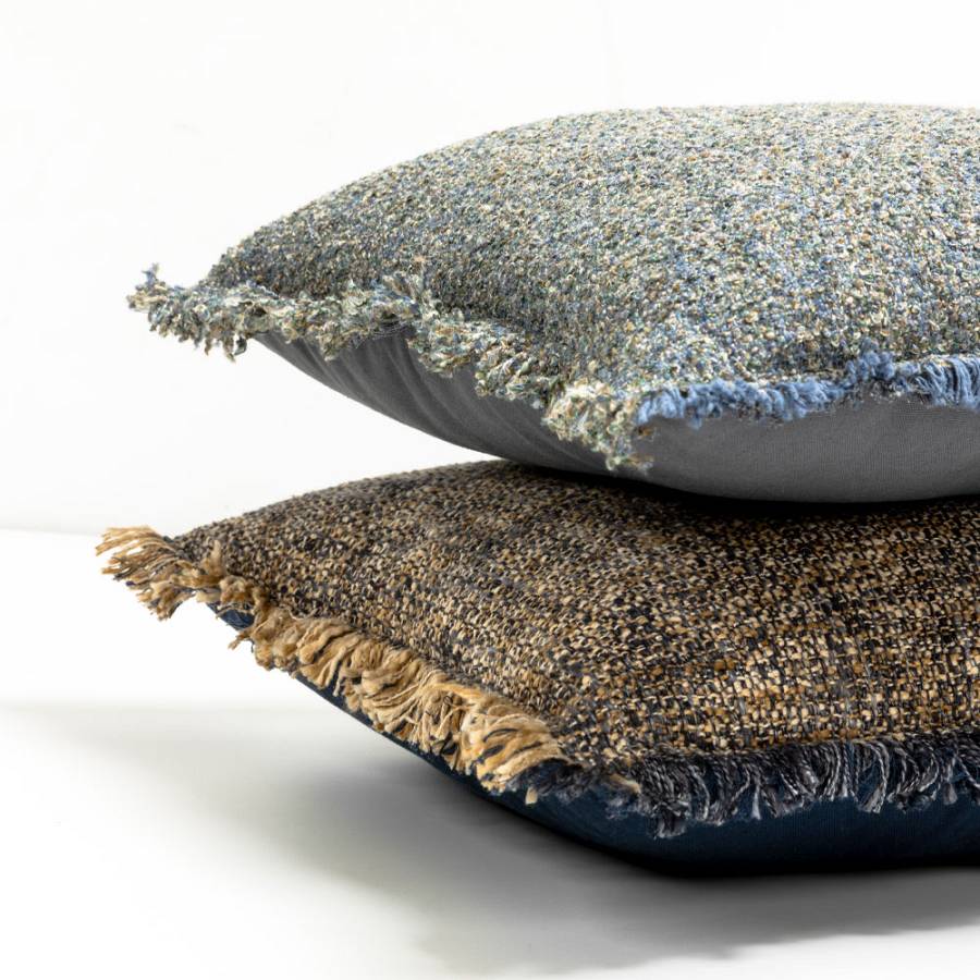 BLUING C ΔΙΑΚΟΣΜΗΤΙΚΟ ΜΑΞΙΛΑΡΙ 50x50cm ΒΑΜΒΑΚΙ ΜΠΛΕ ΒΙΣΚΟΖΗ