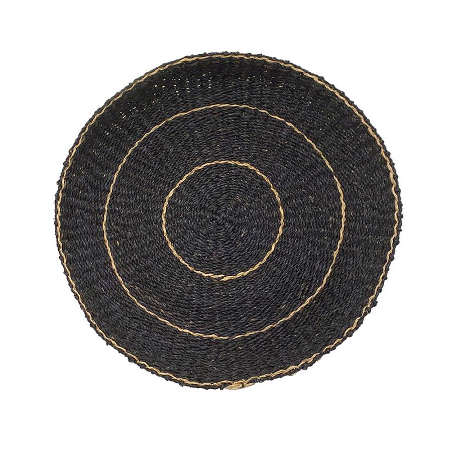 JABBAR NEGRO ΔΙΑΚΟΣΜΗΤΙΚΟ ΤΟΙΧΟΥ 61x61x7cm SEAGRASS ΜΑΥΡΟ ΦΥΣΙΚΟ