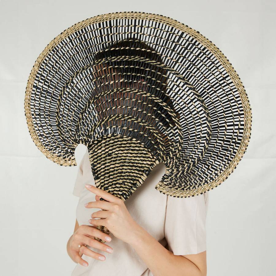 JABBAR ΔΙΑΚΟΣΜΗΤΙΚΟ ΤΟΙΧΟΥ 85x59cm SEAGRASS ΦΥΣΙΚΟ ΜΑΥΡΟ