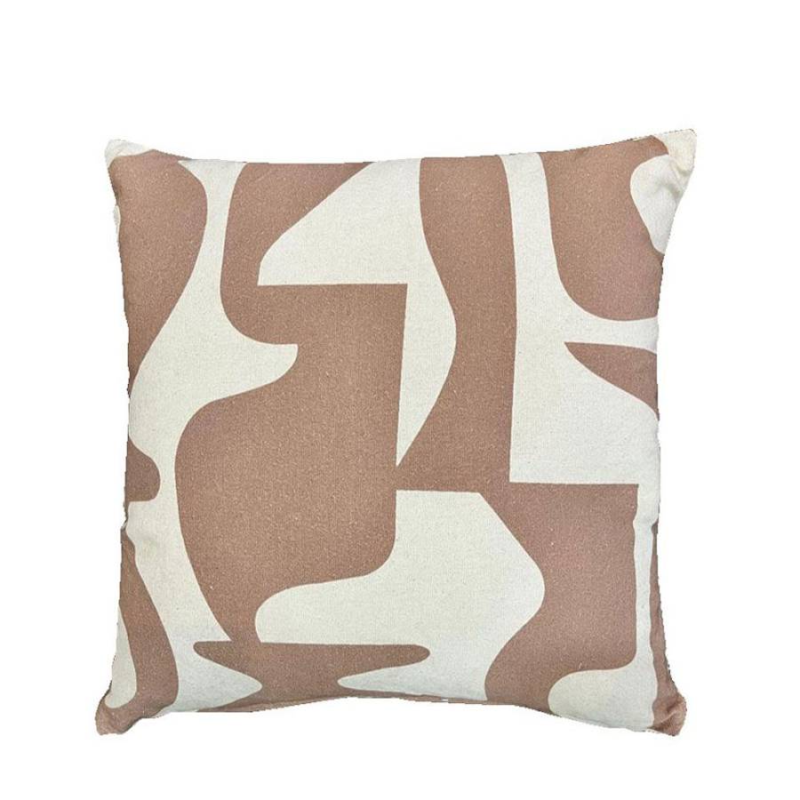 NEYSA ΔΙΑΚΟΣΜΗΤΙΚΟ ΜΑΞΙΛΑΡΙ 45x45cm ΒΑΜΒΑΚΙ IVORY ΜΠΕΖ POLYESTER