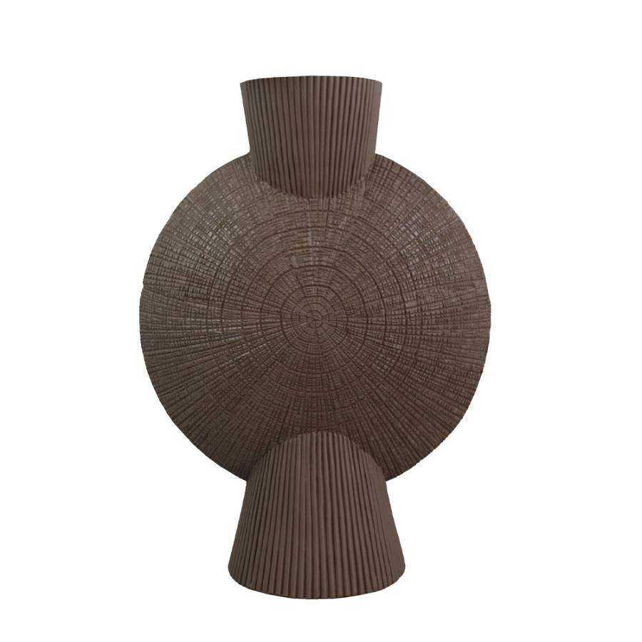 BODIL ΒΑΖΟ 32x16x44cm POLYRESIN ΚΑΦΕ