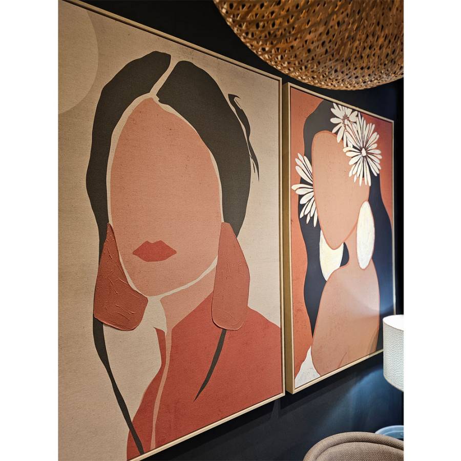 BELEZA SAGRADA ΠΙΝΑΚΑΣ ΔΙΑΚΟΣΜΗΣΗΣ 83x123x4cm ΚΑΜΒΑΣ ΠΟΛΥΧΡΩΜΟ ΞΥΛΟ ΦΥΣΙΚΟ