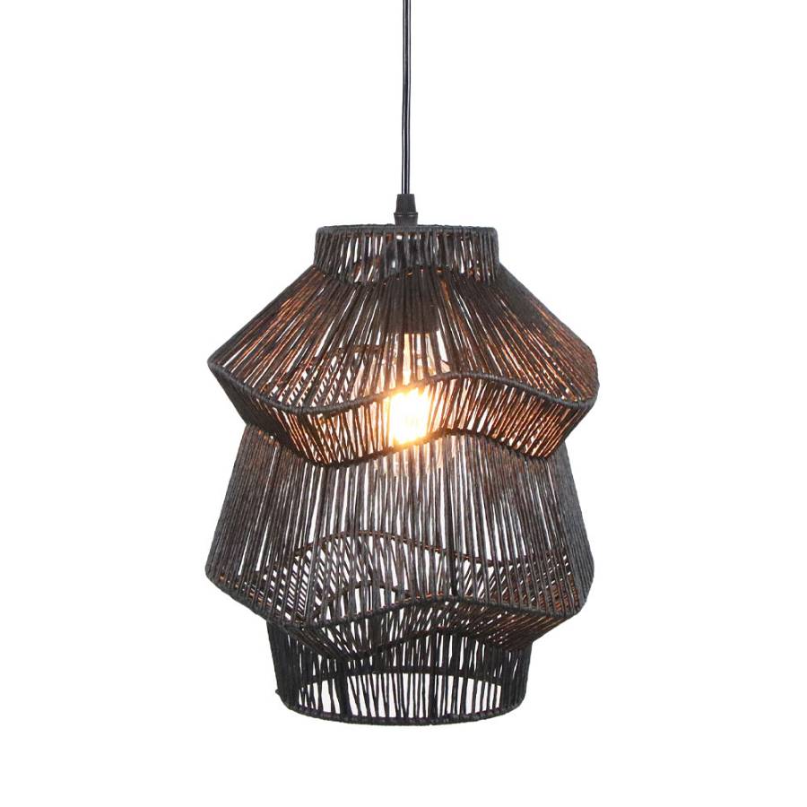 ZANZIBAR A ΦΩΤΙΣΤΙΚΟ ΟΡΟΦΗΣ 26x36x30cm ΜΕΤΑΛΛΟ ΜΑΥΡΟ ΣΧΟΙΝΙ