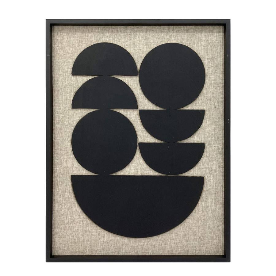 ECHOES OF THE HEART ΠΙΝΑΚΑΣ ΔΙΑΚΟΣΜΗΣΗΣ 90x120x4cm ΞΥΛΟ ΜΠΕΖ ΜΑΥΡΟ ΜΑΥΡΟ