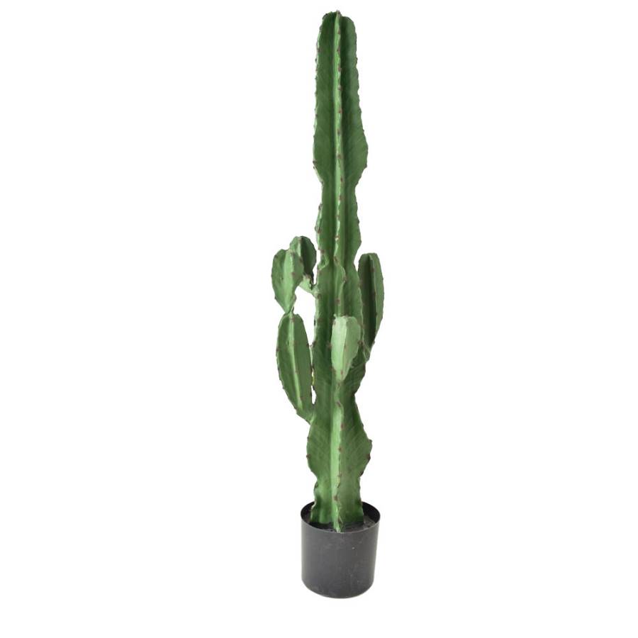 CANDELABRA CACTUS ΦΥΤΟ ΤΕΧΝΗΤΟ ΣΕ ΓΛΑΣΤΡΑ 120cm PU ΠΡΑΣΙΝΟ