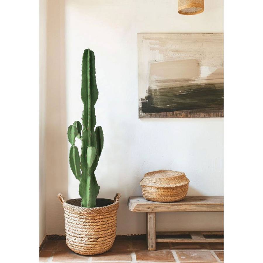 CANDELABRA CACTUS ΦΥΤΟ ΤΕΧΝΗΤΟ ΣΕ ΓΛΑΣΤΡΑ 120cm PU ΠΡΑΣΙΝΟ