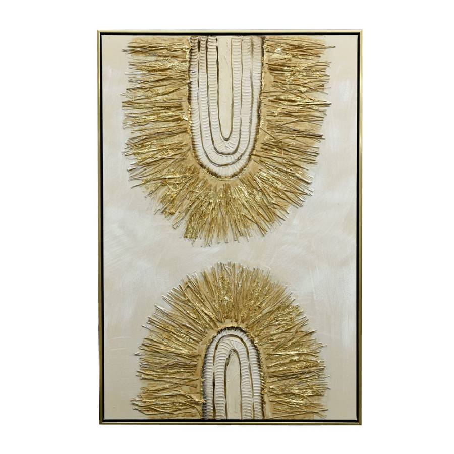 BOHO ART ΠΙΝΑΚΑΣ ΔΙΑΚΟΣΜΗΣΗΣ 60x90x4cm ΚΑΜΒΑΣ ΠΟΛΥΧΡΩΜΟ ΧΡΥΣΟ