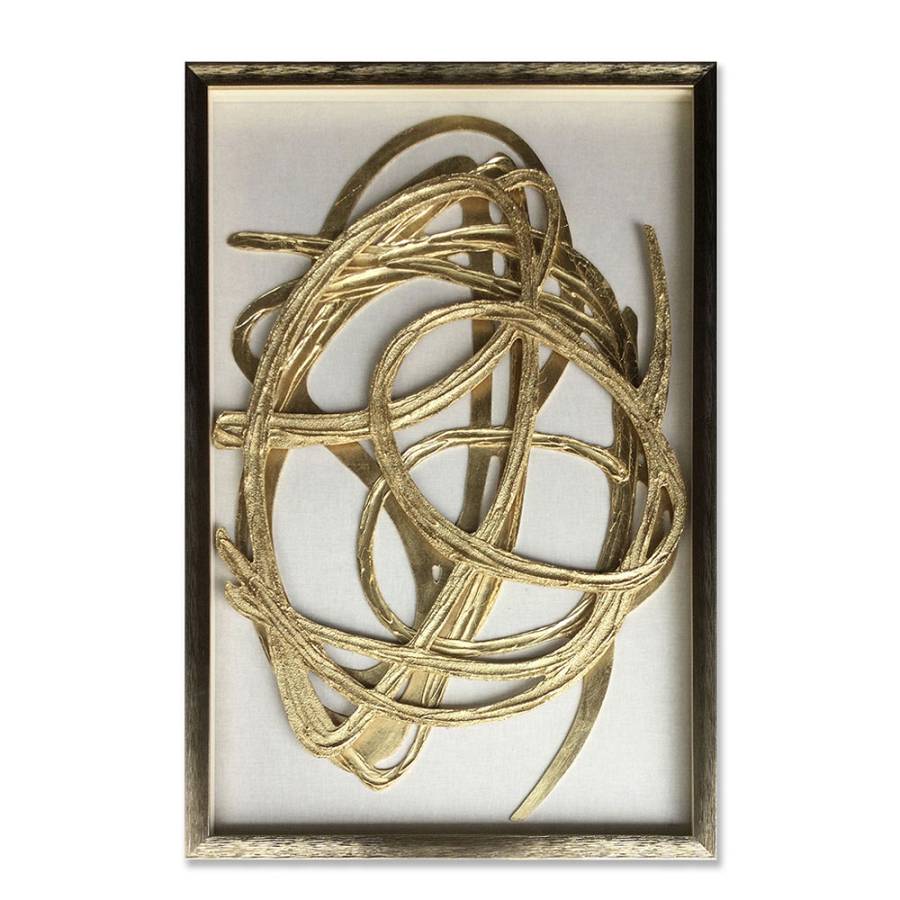 WILD SOUL ΠΙΝΑΚΑΣ ΔΙΑΚΟΣΜΗΣΗΣ 60x90x4cm MDF ΧΡΥΣΟ ΛΕΥΚΟ ΓΥΑΛΙ ΧΡΥΣΟ