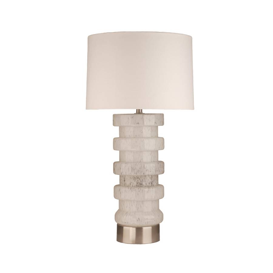 SUTTON ΦΩΤΙΣΤΙΚΟ ΕΠΙΤΡΑΠΕΖΙΟ 46x46x86cm ΓΥΑΛΙ ΛΕΥΚΟ ΓΚΡΙ ΑΣΗΜΙ ΛΙΝΟ ΛΕΥΚΟ