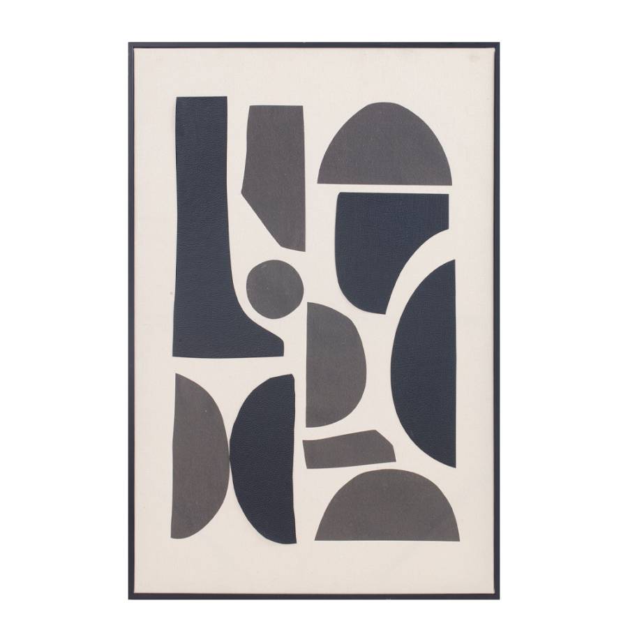 POSITIVE VIBES ΠΙΝΑΚΑΣ ΔΙΑΚΟΣΜΗΣΗΣ 60x90x4cm ΛΙΝΟ ΛΕΥΚΟ ΜΑΥΡΟ ΞΥΛΟ ΜΑΥΡΟ