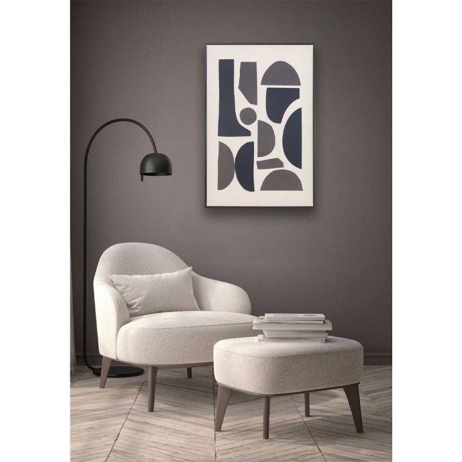 POSITIVE VIBES ΠΙΝΑΚΑΣ ΔΙΑΚΟΣΜΗΣΗΣ 60x90x4cm ΛΙΝΟ ΛΕΥΚΟ ΜΑΥΡΟ ΞΥΛΟ ΜΑΥΡΟ