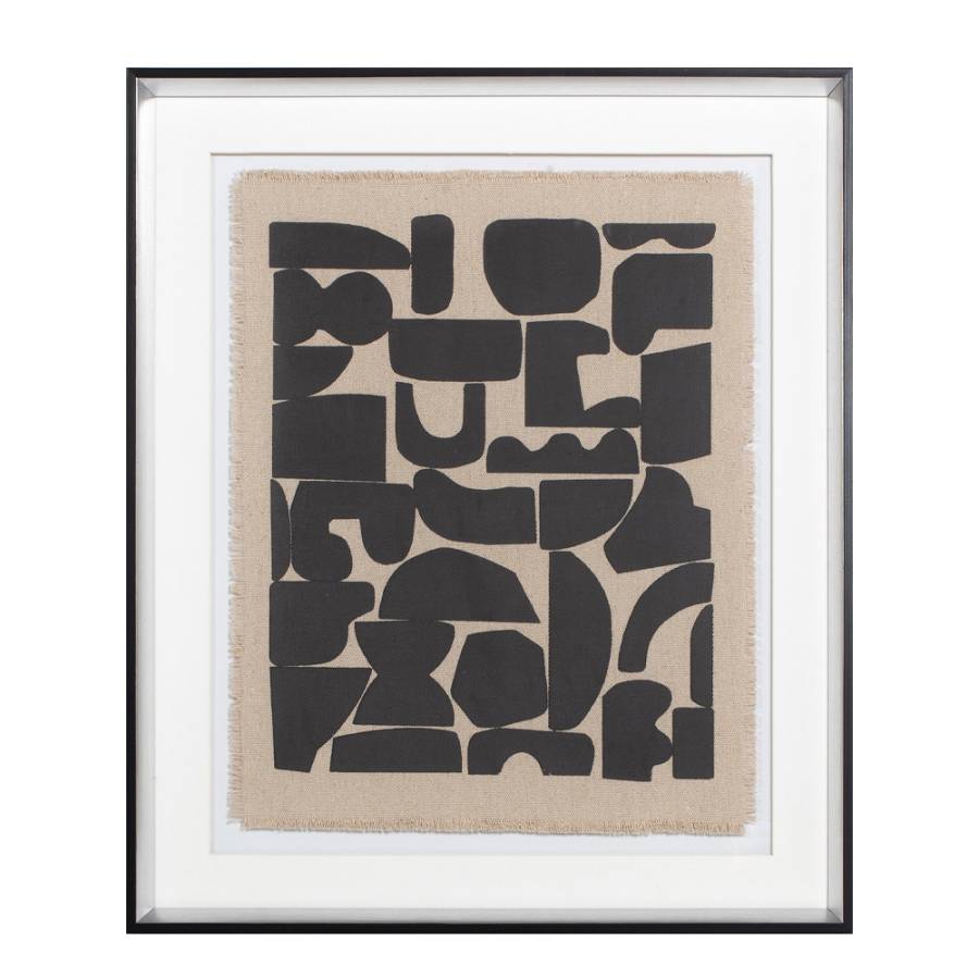 DO MORE ΠΙΝΑΚΑΣ ΔΙΑΚΟΣΜΗΣΗΣ 50x60x4cm ΓΥΑΛΙ ΛΕΥΚΟ ΜΑΥΡΟ ΞΥΛΟ ΜΑΥΡΟ