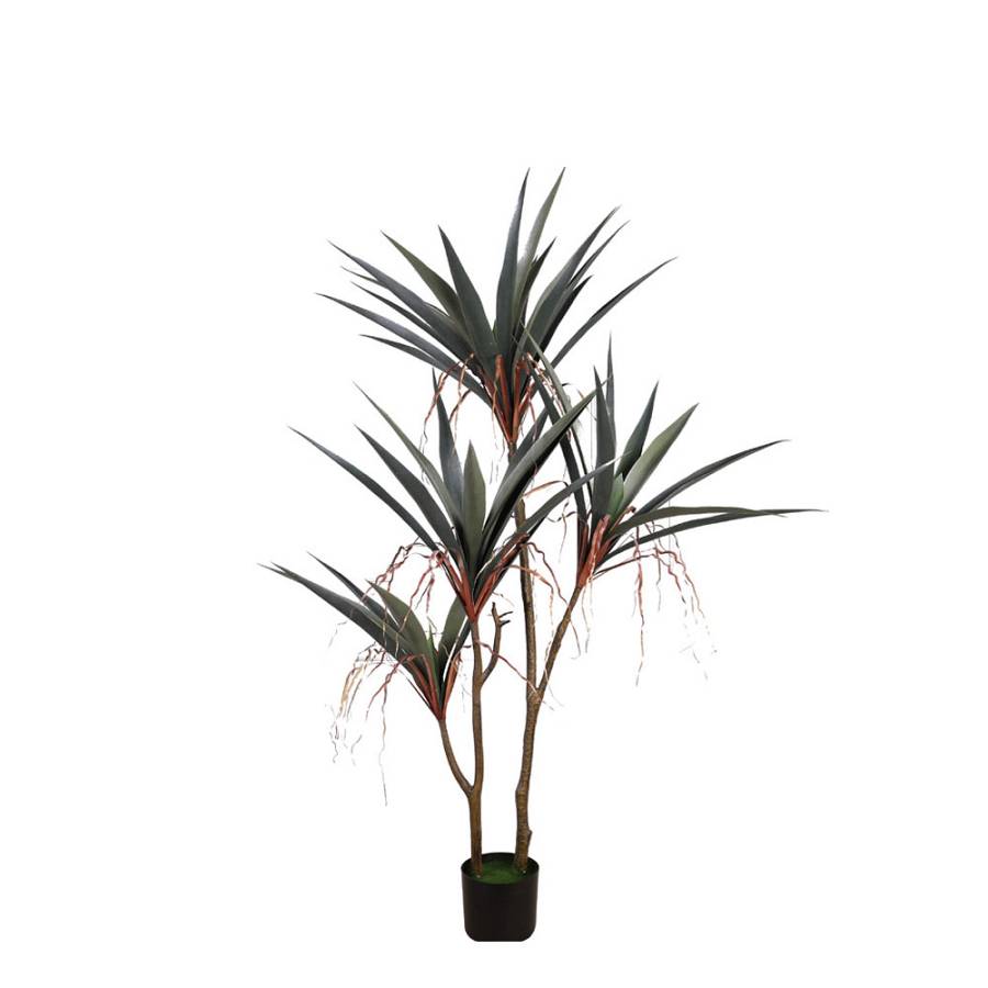 GLADIOLUS ΔΕΝΤΡΟ ΤΕΧΝΗΤΟ ΣΕ ΓΛΑΣΤΡΑ 140cm PVC ΠΡΑΣΙΝΟ ΜΑΥΡΟ ΤΣΙΜΕΝΤΟ