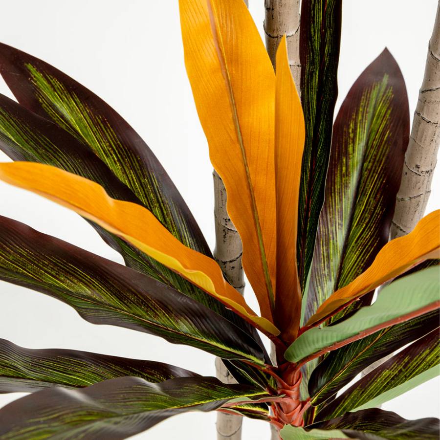 EDGE IRON ΔΕΝΤΡΟ ΤΕΧΝΗΤΟ ΣΕ ΓΛΑΣΤΡΑ 180cm PVC ΠΡΑΣΙΝΟ ΜΑΥΡΟ ΤΣΙΜΕΝΤΟ