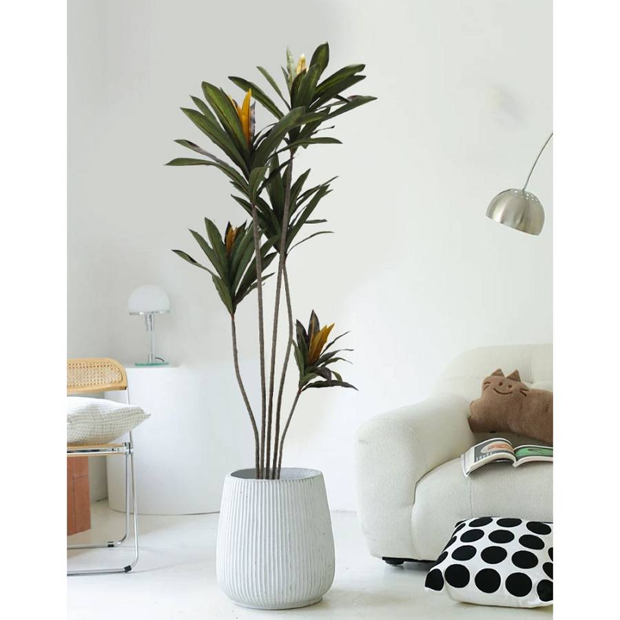 EDGE IRON ΔΕΝΤΡΟ ΤΕΧΝΗΤΟ ΣΕ ΓΛΑΣΤΡΑ 200cm PVC ΠΡΑΣΙΝΟ ΜΑΥΡΟ ΤΣΙΜΕΝΤΟ