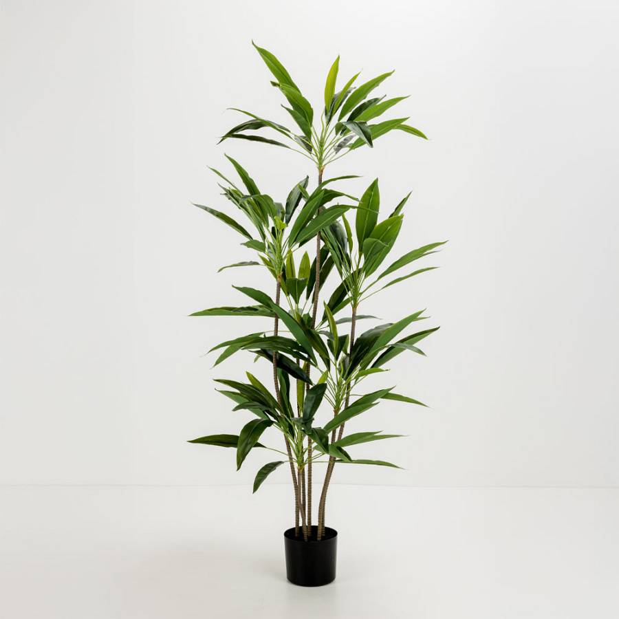 VELVET TREE ΔΕΝΤΡΟ ΤΕΧΝΗΤΟ ΣΕ ΓΛΑΣΤΡΑ 140cm PVC ΠΡΑΣΙΝΟ ΜΑΥΡΟ ΤΣΙΜΕΝΤΟ