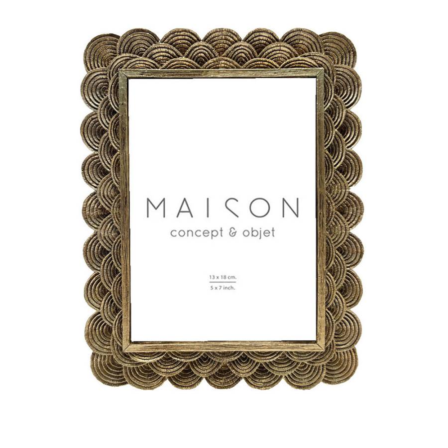 BECALI ΚΟΡΝΙΖΑ 18x2x23cm POLYRESIN ΧΡΥΣΟ ΓΥΑΛΙ